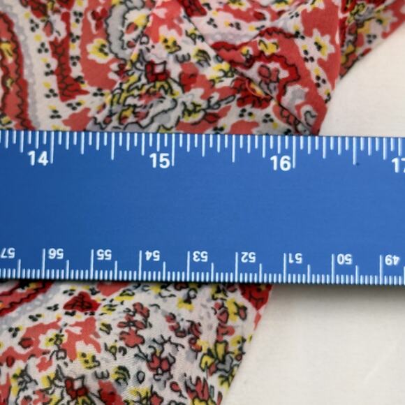 Betsey Johnson Floral Tapestry V Neck Ruffle Empire Dress Bell Sleeve Sz 10 - Picture 8 of 8